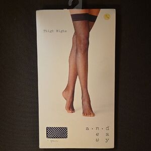 NEW Black Fishnet Thigh Highs